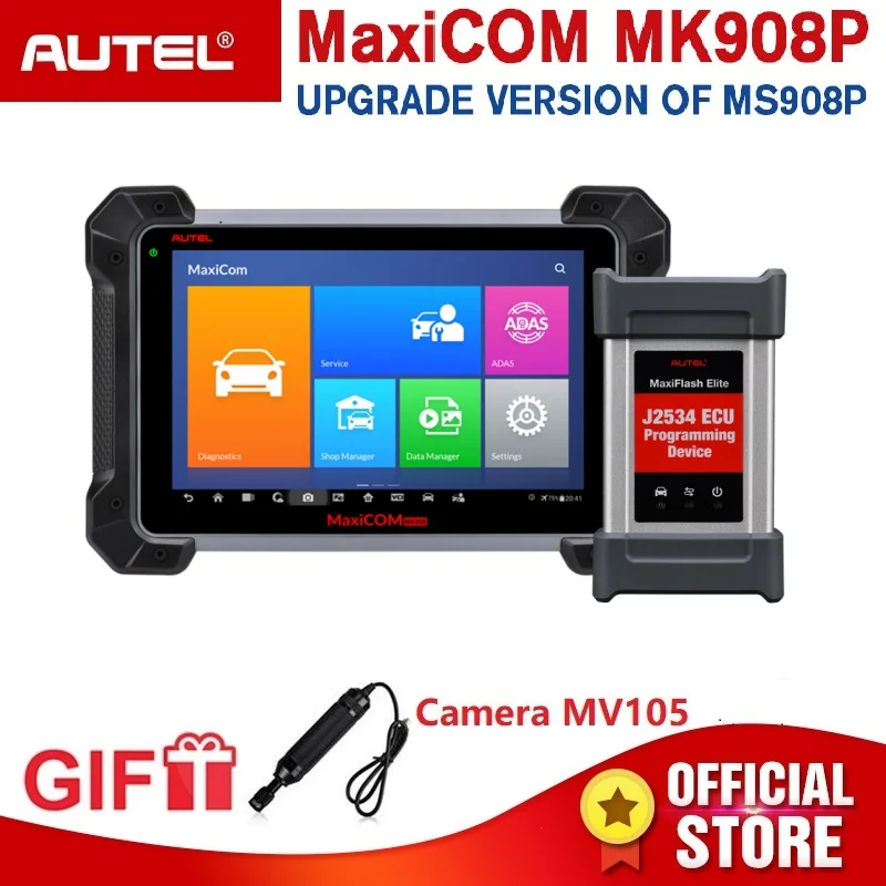 

Autel MaxisCOM MK908P Pro Car Auto Diagnostic Tool OBD2 Scanner Automotive ECU Programming J2534 programmer as Maxisys Pro Elite