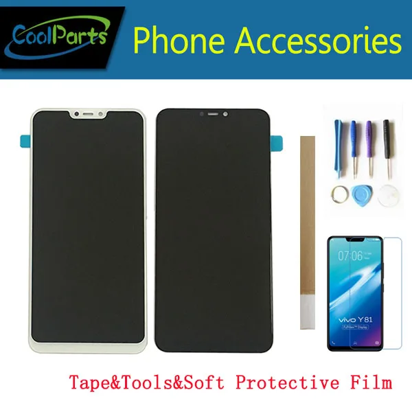 

1PC/Lot High Quality 6.22'' For Vivo Y81 Y83 LCD Display Screen +Touch Screen Digitizer Assembly Black White Color With Kits