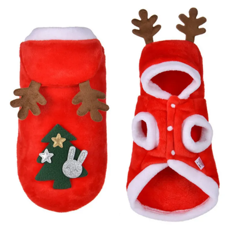 

Christmas Dog Clothes Elk Dog Costume Winter Pet Clothes Hoodie for Small Medium Dogs Coat Jacket Warm Chihuahua Clothing 11c40