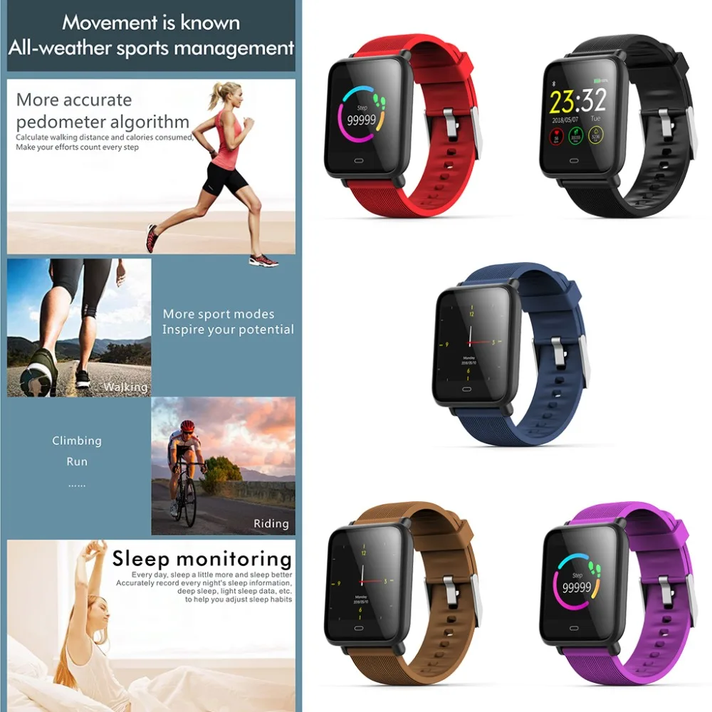 

Q9 Blood Pressure Heart Rate Monitor Smart Watch IP67 Waterproof Sport Fitness Trakcer Watch Men Women Smartwatch
