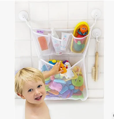 

1PC 33x45cm Bathroom/kitchen Mesh Net Daily necessities Baby Bathtub Toy storage bag /baskets free and convenient