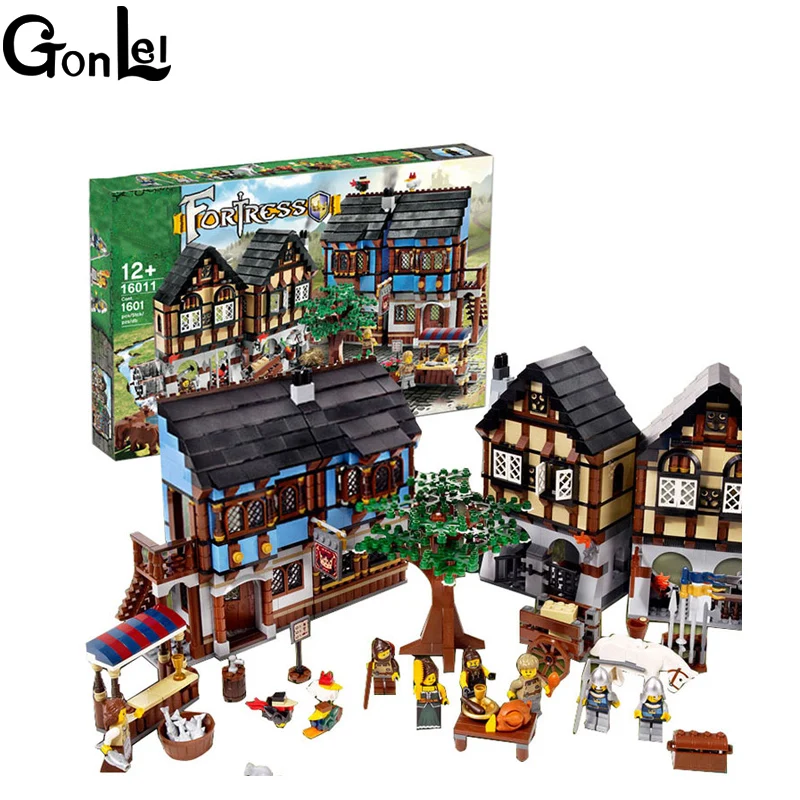 

(GonLeI)  16011 1601Pcs Castle Series The Medieval Manor Castle Set 10193 Educational Building Blocks Bricks Model Toys Gift