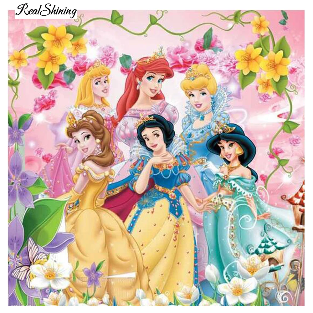 

REALSHINING DIY Diamond Painting Cartoon Snow Princess Diamond Embroidery Full Square Cross Stitch Rhinestone Mosaic DE73