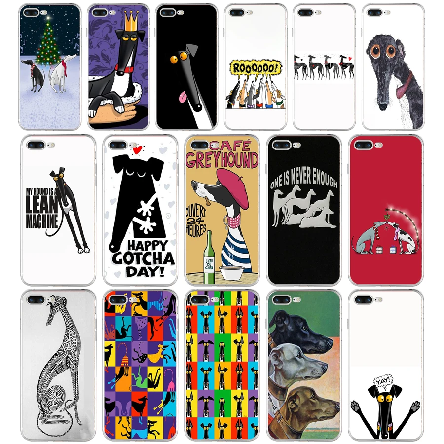 

209SD Cartoon Greyhound Semaphore Soft TPU Silicone Cover Case For Apple iPhone 6 6s 7 8 plus Case