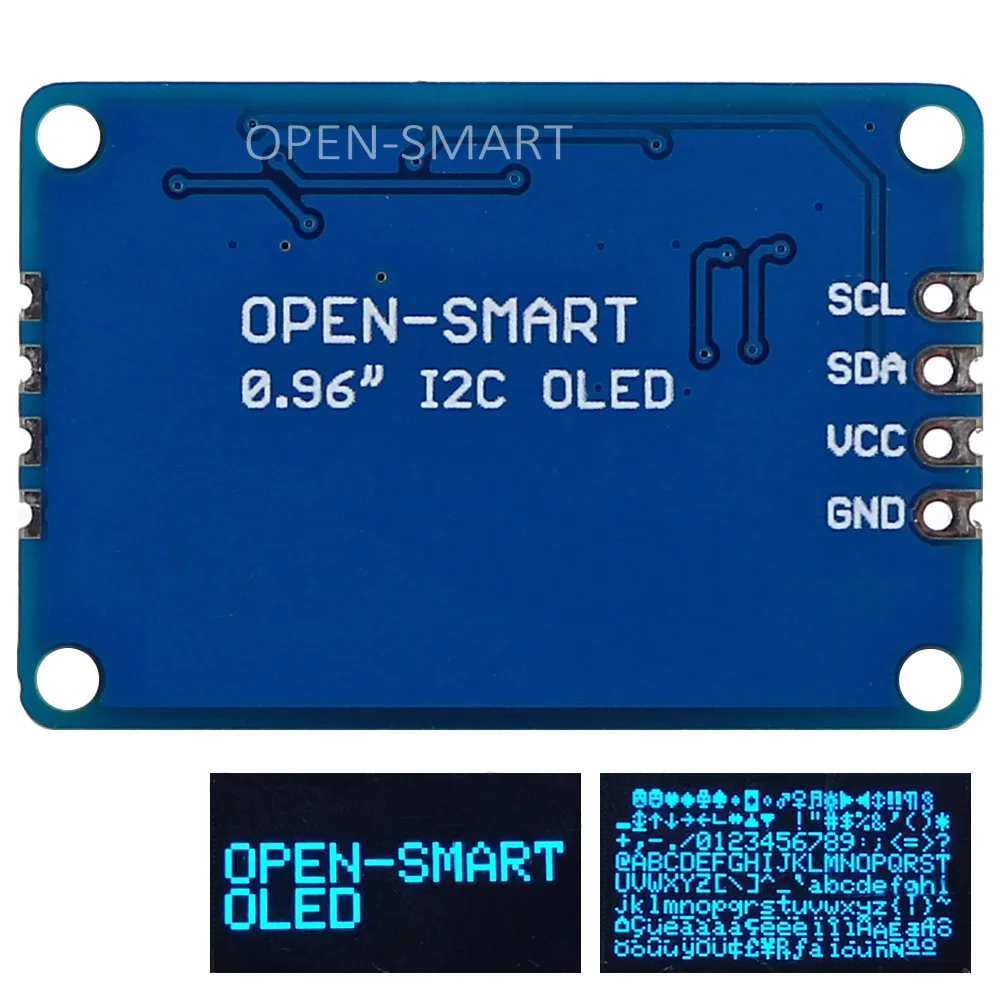 OPEN SMART 0 96 дюймовый интерфейс I2C синий цветной OLED дисплей модуль блокировки 128*64 для