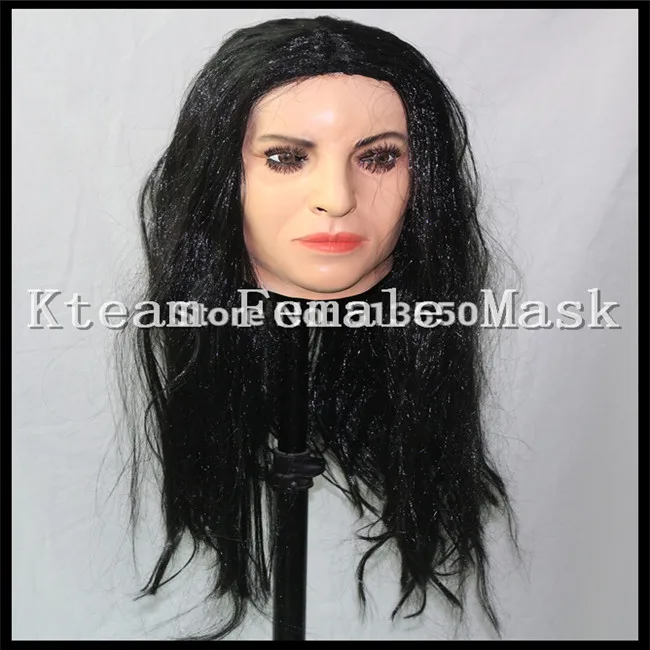 Top Halloween Party Cosplay Costume Latex Crossdressing Female Mask for