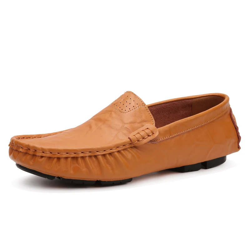 Soft Leather Men Loafers New Handmade Casual Shoes Men Moccasins For  Fashion Men Leather Flat Driving Shoes QASDUO