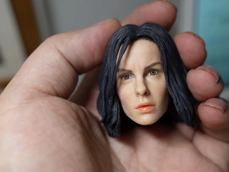 1/6 Кейт Бекинсейл черный/синий Средства ухода для век Глава Sculpt Underworld Selene женской головы для 12 дюйм(ов) фигурку