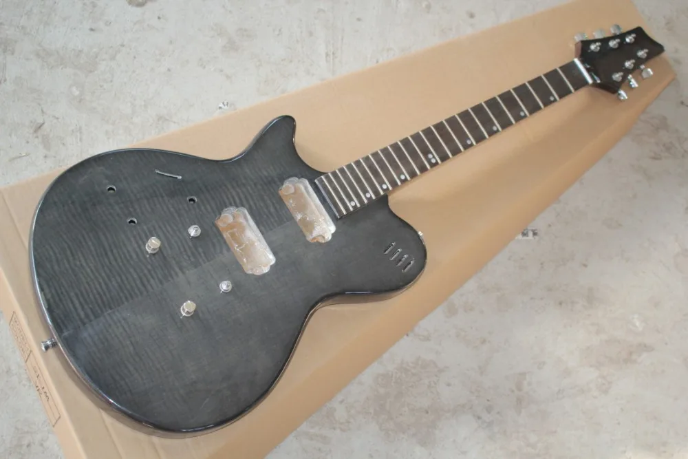 

free shipping customize LEFT HANDED guitar DIY kit unfinished guitarra electrica kit guitarra