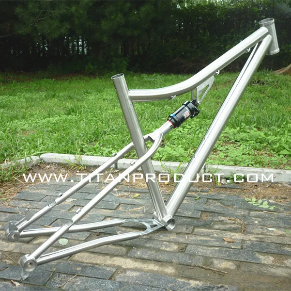 Full Suspension Titanium Mountain Bike Framein Bicycle Frame from