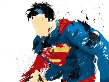 

1 panel Superman classic painting culture and art modern mural decoration house decoration framed XJDP-76