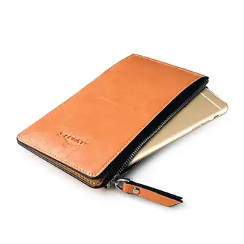 

Solid Color Faux Leather Long Wallet Cash Card Money Holder Unisex Zipper Purse