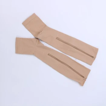 

Hot Nylon Zipper Compression Sock Leg Knee Support Open Toe Preventing Varicose Veins Stretch Socks