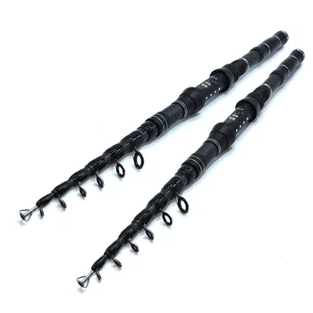 

carbon telescopic spinning fishing rod 1.8-3m short hard travel rod boat rock stick for seafishing stream pole bass carp pike