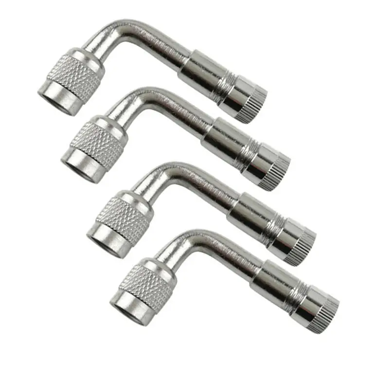 

New 90 Degree Angle Valve Adaptor Tyre Tube Extension Adapter For Motorcycle Car US VE36 Metal Gas Nozzle