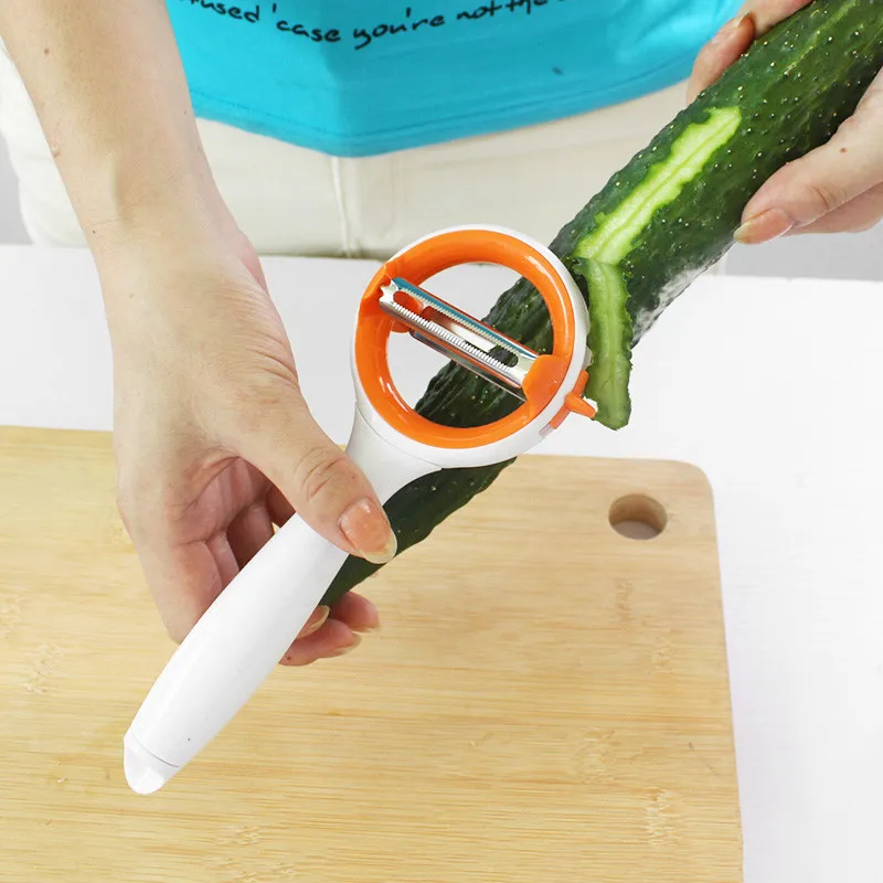1Pcs 2 in 1 Peeler Tool Potato Two Blade Rotary Creative Peeler Fruit
