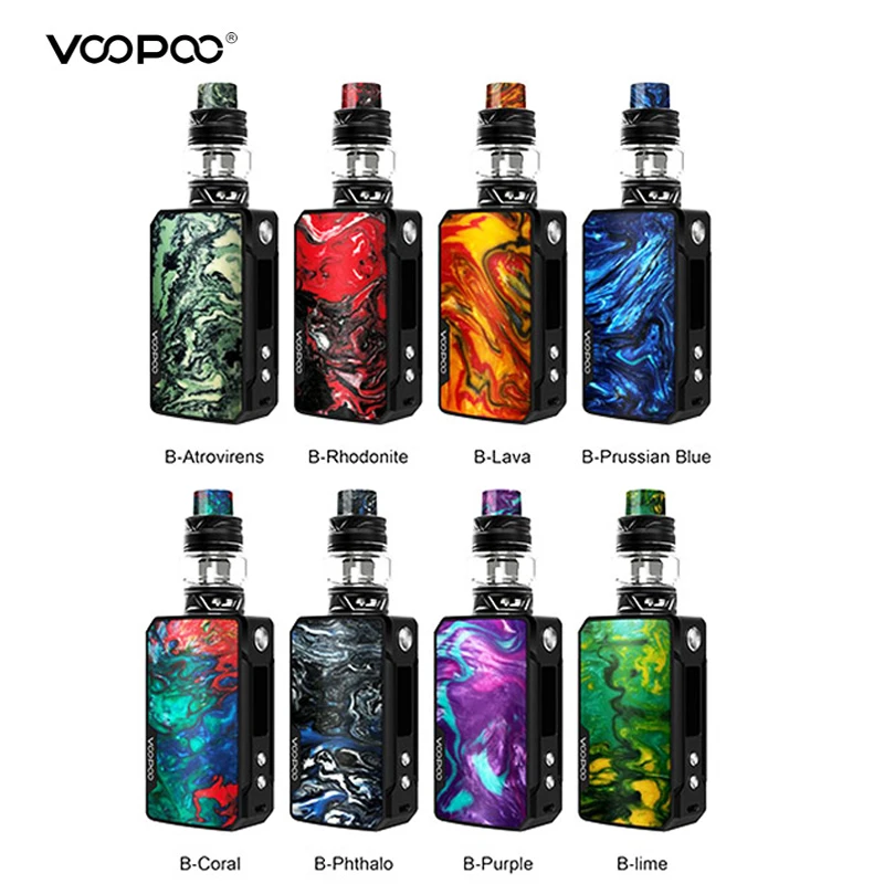 Комплект из платины VOOPOO DRAG MINI 117W вейп бокс с модом Uforce T2 Tank P2 Coil встроенный