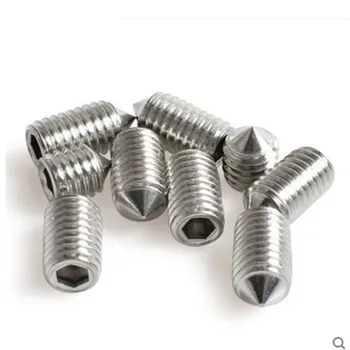 

50Pcs DIN914 M2 M2.5 M3 M4 M5 304 Stainless Steel Grub Screws cone Point Hexagon Socket Set Screws Headless