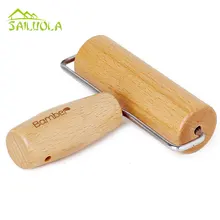 Древесина бука Печеная пицца клецки ролик с антипригарным покрытием скольжение Скалка с прокатки ручка-булавка творческий инструмент для выпечки