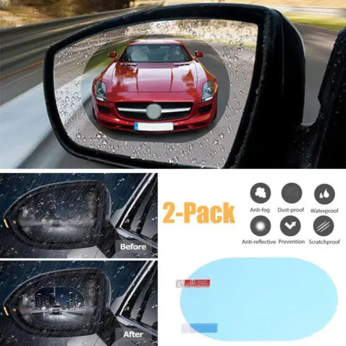 

2PCS Rainproof Car Rearview Mirror Sticker Anti-fog Protective Film Rain Shield