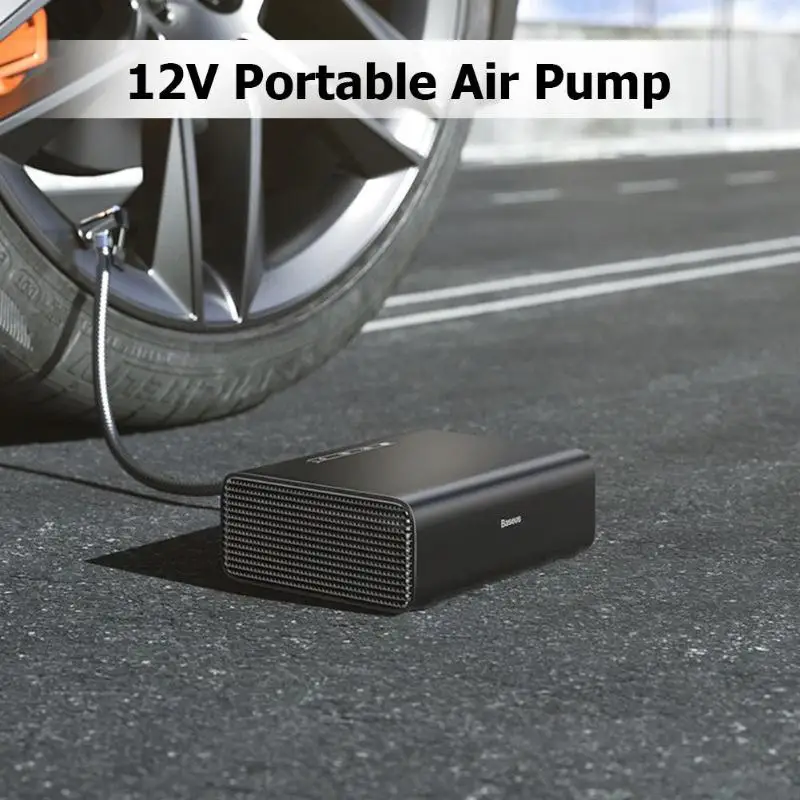 

Baseus Intelligent Car Air Compressor Tire Inflatable Pump 12V Portable Auto Tyre Inflator for Car Tires Electric Tyre Pump