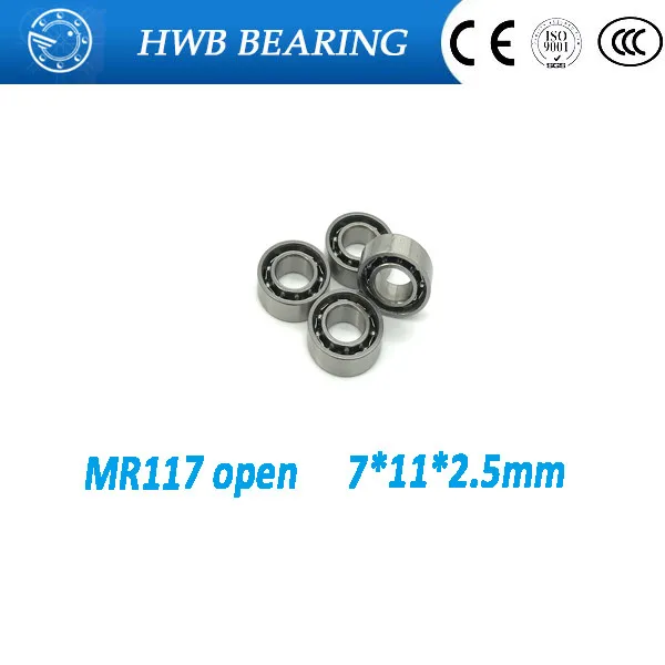 7x11x2.5 mm 10 PCS MR117 Metal OPEN Ball Bearing Bearings 7*11*2.5