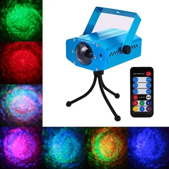 

LanLan Remote RGB Laser Projector LED Water Wave Ripple Effect Stage lighting Ocean Wave Night Light Projector for Party