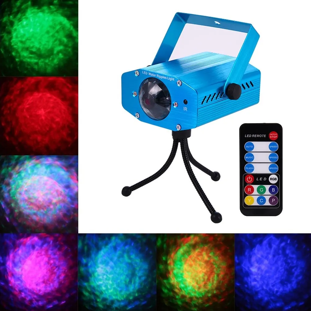 

Remote RGB Projector LED Water Wave Ripple Effect Stage lighting Ocean Wave Night Light Projector for Party Wedding DJ