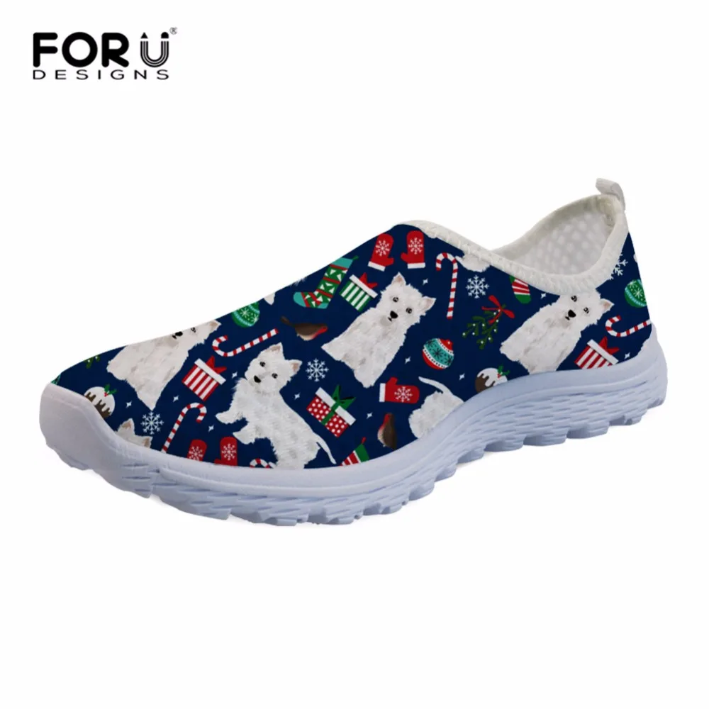 Кроссовки FORUDESIGNS Westie женские сетчатые без шнуровки дышащие легкие удобная обувь