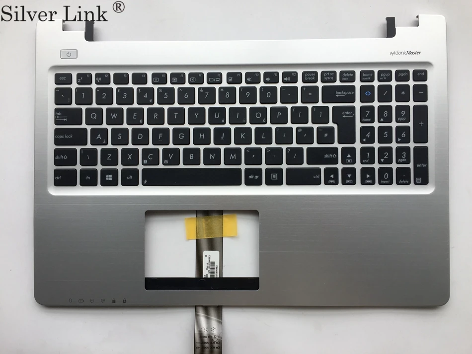 

UK Keyboard For ASUS S550 S550CM Top Cover Upper Case Palmrest UK Layout