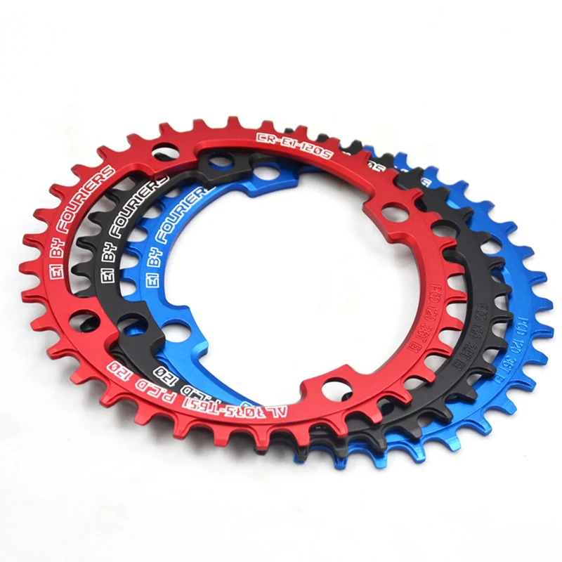 FOURIERS 120BCD جولة شكل ضيق واسعة Chainring 36 طن/38 طن/40 طن/42 طن/48 طن MTB دراجة Chainwheel الدراجة Crankset دراجة أجزاء