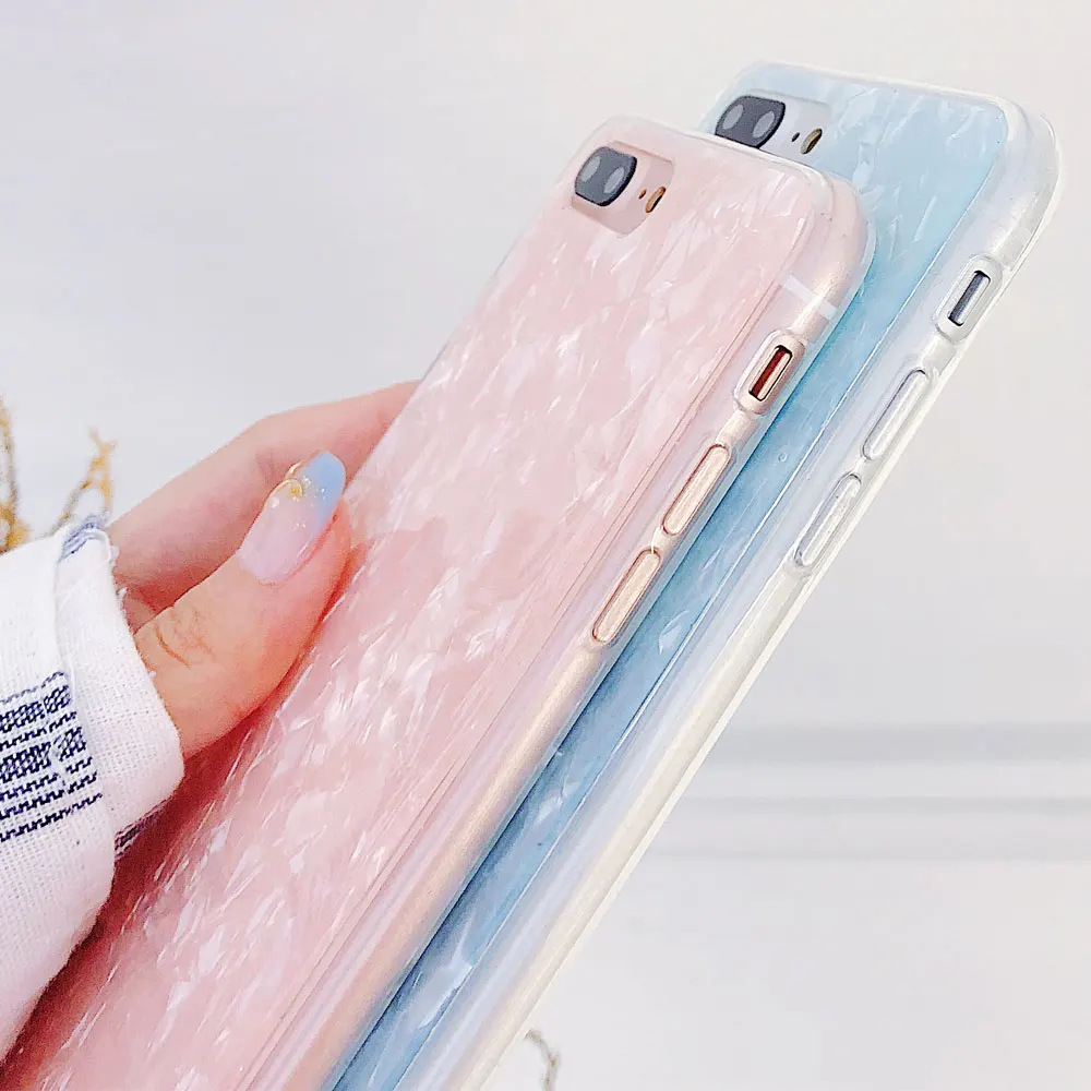 Portefeuille For iPhone X Case Shell Silicone Glitter Protective Phone Case Cover For iPhone 7 Plus 8 6 6S 10 Coque Accessories (5)