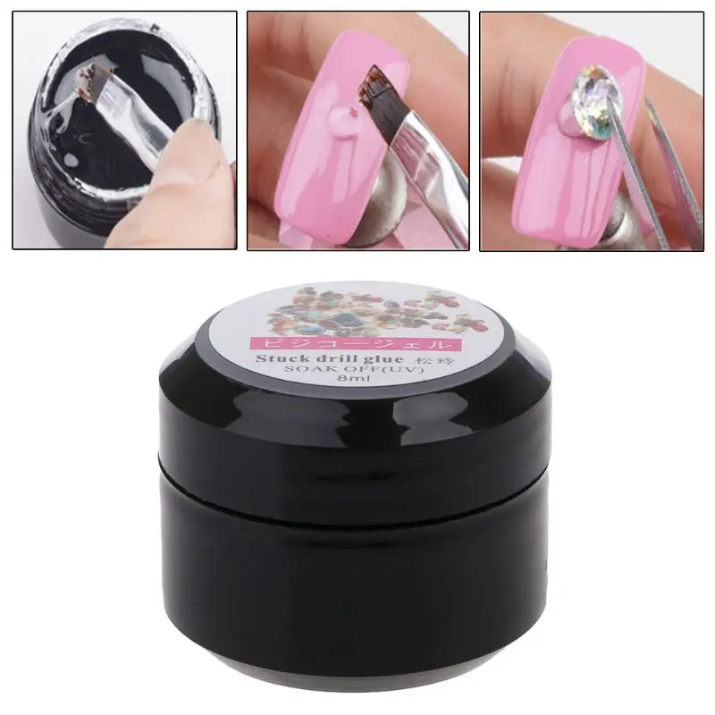 Strong Nail Art Rhinestone Glue Gel Adhesive Resin Gem Jewelry Polish