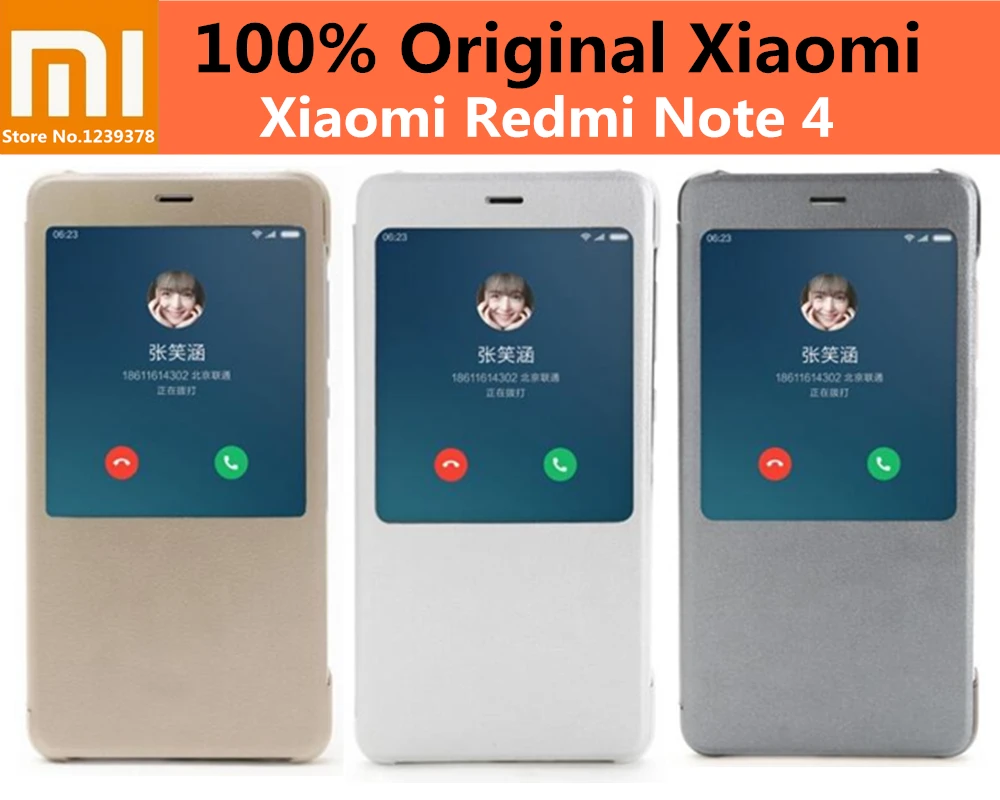 imágenes para Xiaomi redmi note 4 casos 100% original xiaomi redmi note 4 ventana de cuero flip case cubierta para xiaomi redmi note 4 hongmi nota4 imágenes para Xiaomi redmi note 4 casos 100% original xiaomi redmi note 4 ventana de cuero flip case cubierta para xiaomi redmi note 4 hongmi nota4