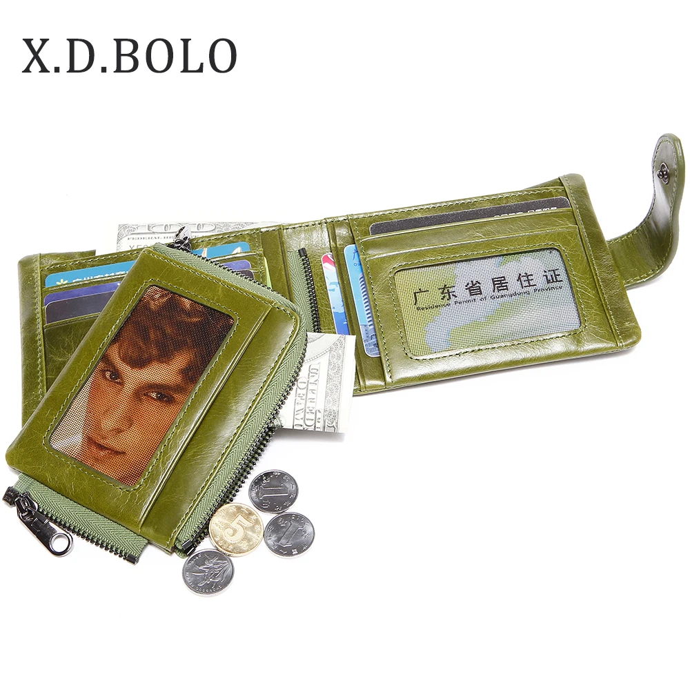 X.D.BOLO короткий женский кошелек Женский с застежкой женские кошельки из
