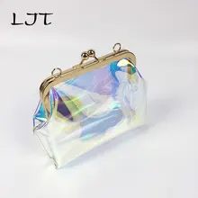 Ljt Для женщин Сумки женские прозрачные сумка цепи клип клатч мини мобильный телефон Летние путешествия пляж crosbody сумка