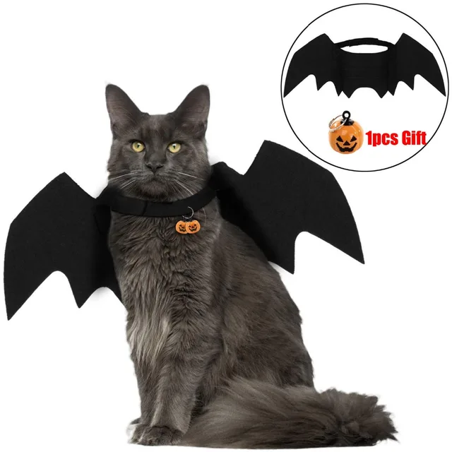 Buy Halloween Cat Bat Wings Collar Harness Decor Puppy