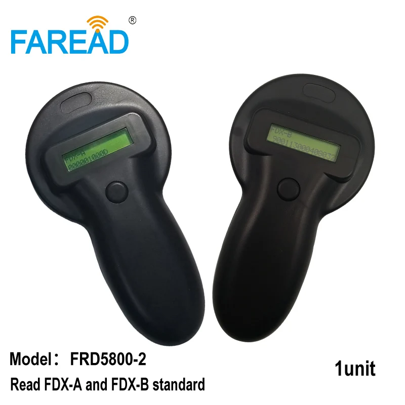 RFID считыватель микрочипов животных FDX-A/FDX-B/HDX стандарты 125 кГц/134,2 кГц Ушная бирка стеклянный чип ручной Vets Собака Pet ID сканер - Цвет: FRD5800-2