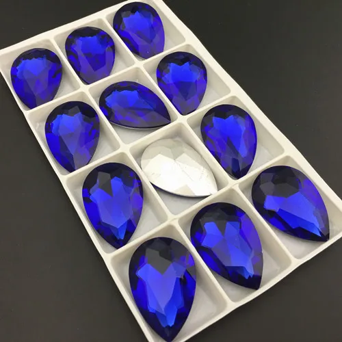 4x6mm~30x40mm Colors Teardrop Glass Crystal Fancy Stone Pointed back Pear Rhinestone Droplet Beads for Jewelry Making 