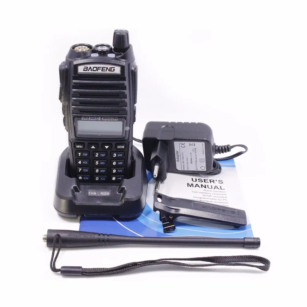 2 шт. Baofeng UV-82 Walkie Talkie портативный УКВ/Uhf двухстороннее сетевой, портативный Любительское радио, Си-Би радиосвязь любитель UV82 охоты Пеший