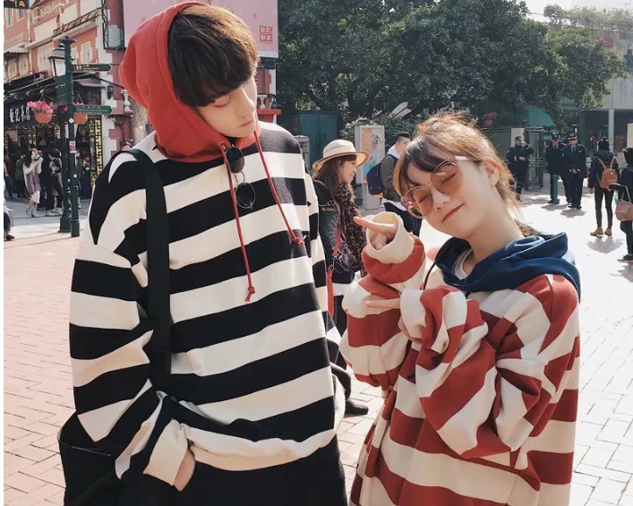 

Mr.nut hooded couple tide 2019 spring and autumn new loose wild fashion casual hoodie