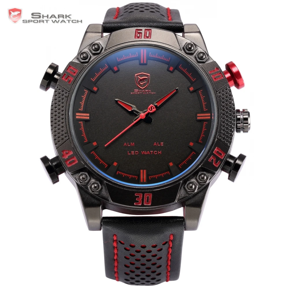 Buy Kitefin Shark Sport Watch Luxury Black Red Quartz