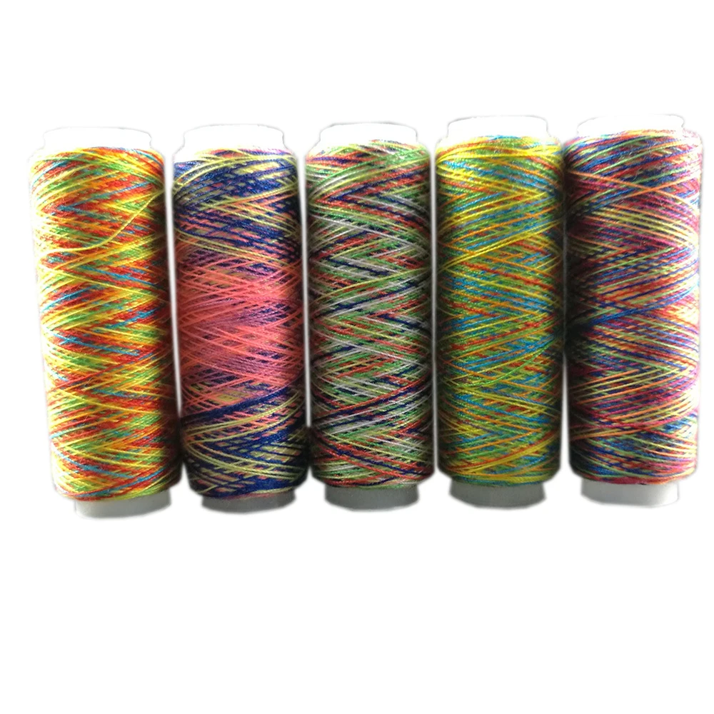 

5Pcs/pack Rainbow Color Sewing Thread Hand Quilting Embroidery Sewing Thread for Home DIY Sewing Accessories Supplies Gifts