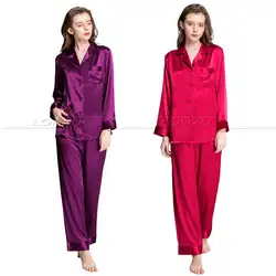 Женские шелковые атласные пижамы комплект пижамы пижамный комплект пижамы Loungewear S, M, L, XL, 2XL, 3XL плюс размеры