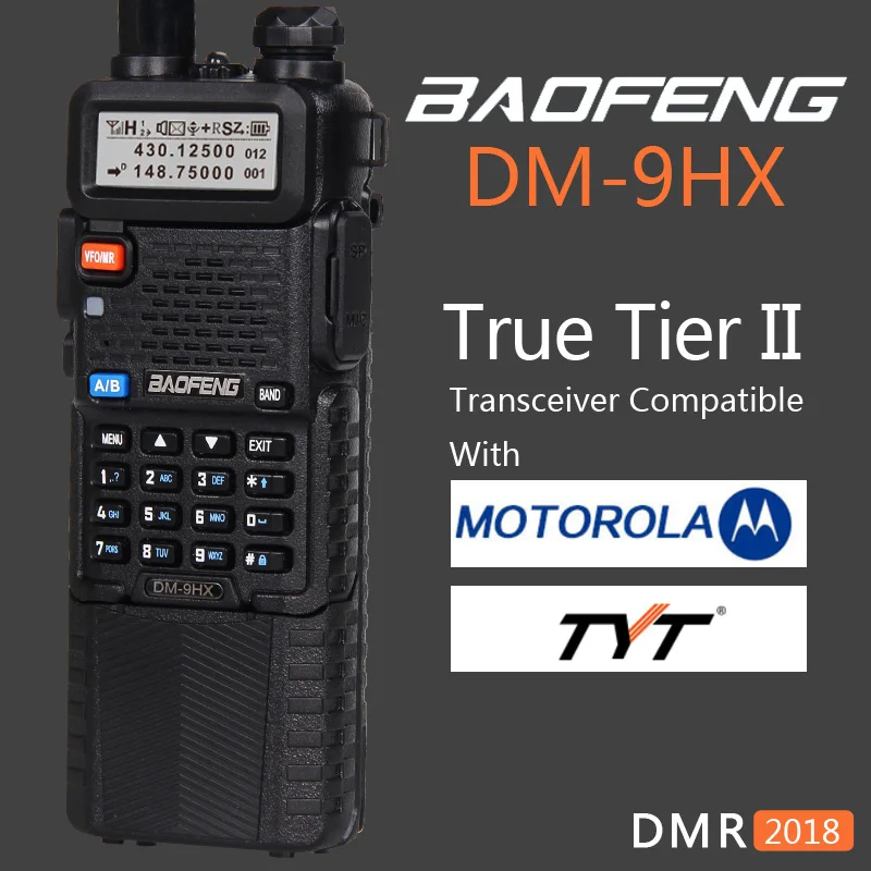 Baofeng 2018 Dual Band Tier 2 II DMR Digital Two-way Radio Walkie Talkie DM-9HX sister Radio Station DM-5R Plus UV-5R UV5R UV 5R