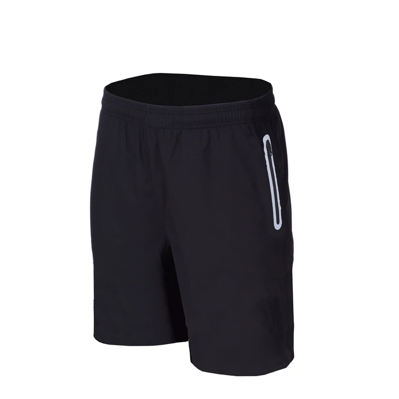 Быстросохнущая Спортивная Для мужчин бега шорты с карманами на молнии для бега трусцой для баскетбола Фитнес шорты дышащие тренировки для футбола и бега шорты - Цвет: X642 black white
