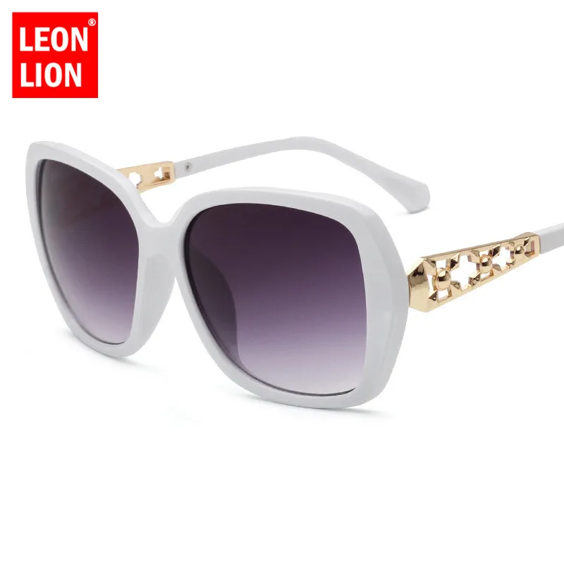 LeonLion Винтажные Солнцезащитные очки для женщин, фирменный дизайн, роскошные солнцезащитные очки с большой оправой, вечерние, для путешествий, Lunette De Soleil Femme