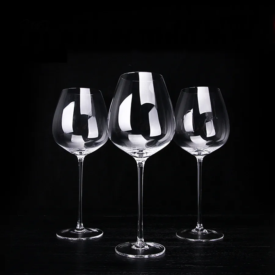 Wine Glass Lead free Crystal Glass Tuba Cold Cut Glass 350mm Goblet Top