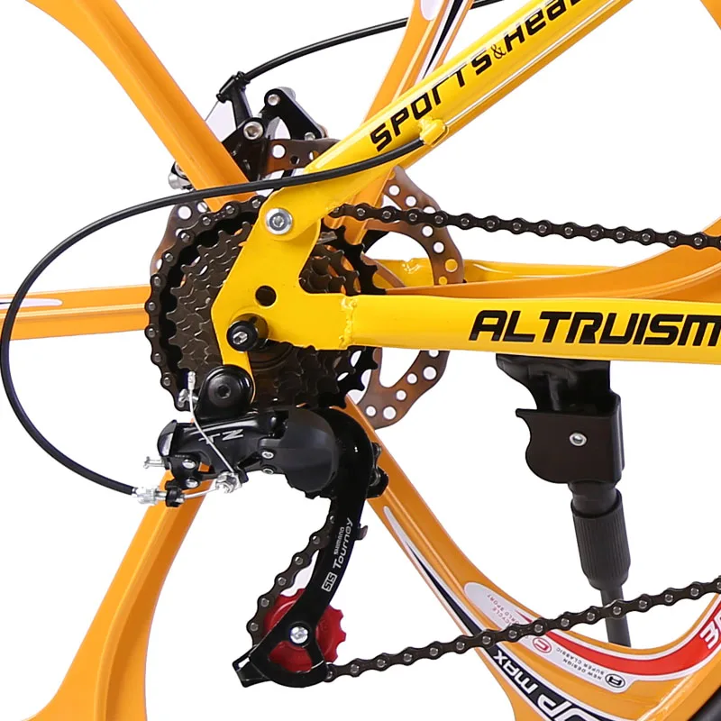 Flash Deal Altruism X9 26 inch folding bike aluminium frame mountain bike bicycles 21 speed disc brakes tall man MTB bikes 6 color bicycle 5