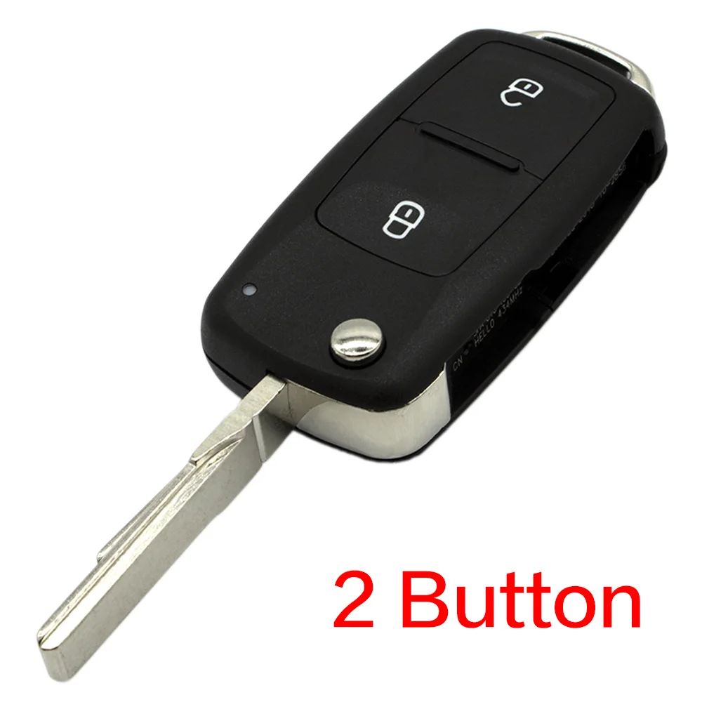 WhatsKey 3 кнопки Складной Дистанционный Автомобильный ключ оболочка для сиденья Altea для Skoda Fabia для Volkswagen VW Passat B5 B6 Golf 6 7 4 Polo - Количество кнопок: 2 Button
